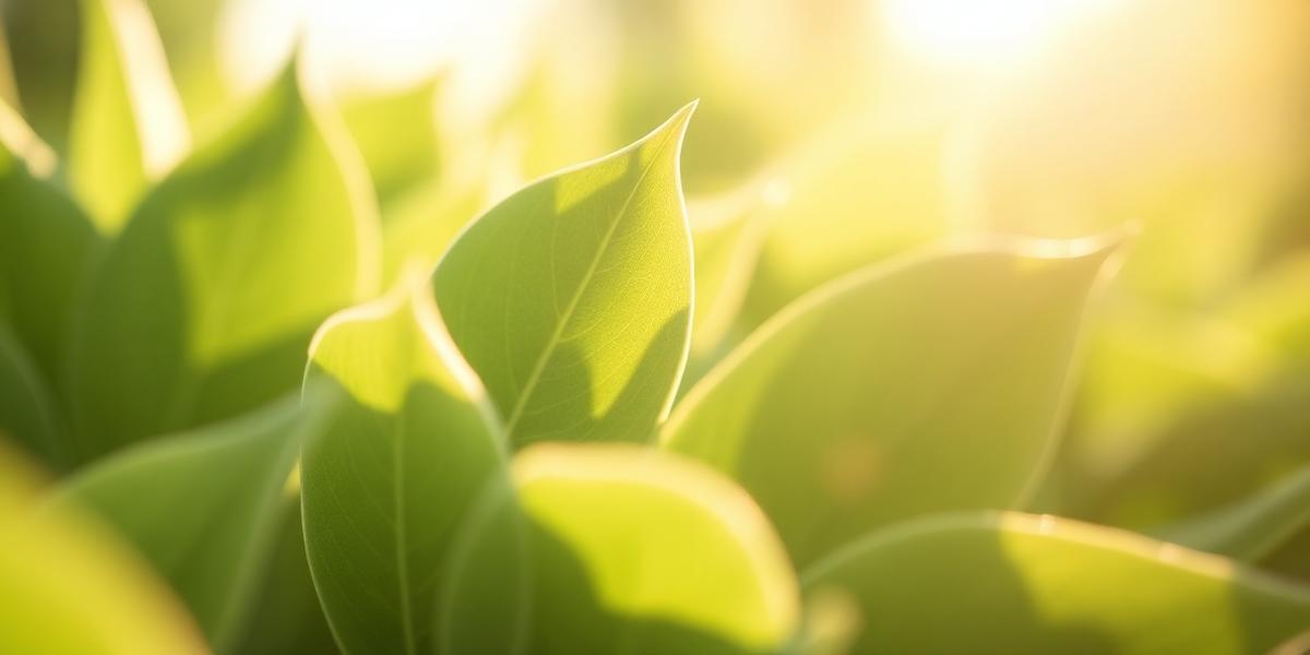 Soft green leaves in morning light